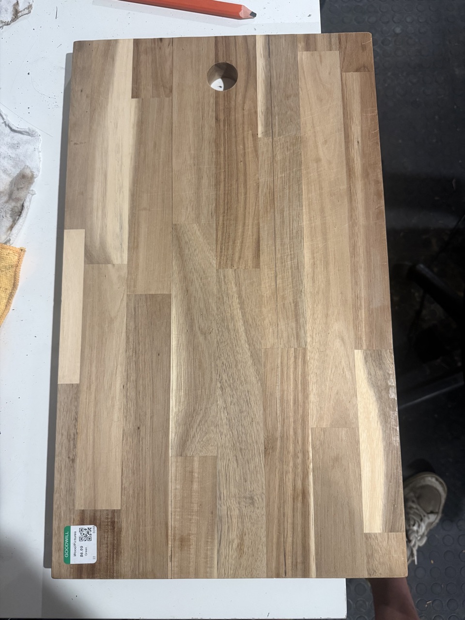 Raw acacia blank before carving