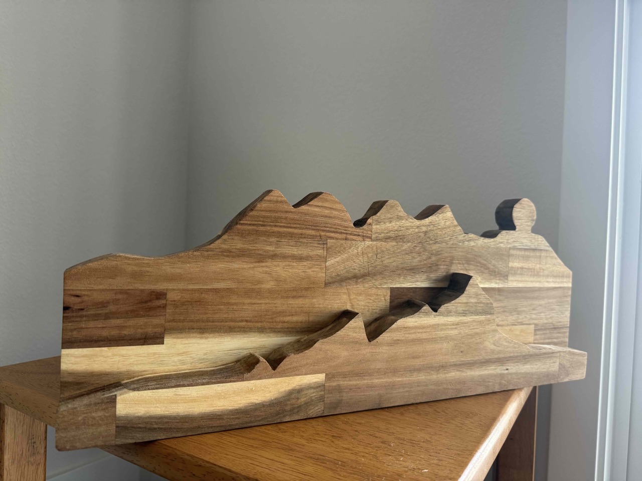Finished carved ridgeline form